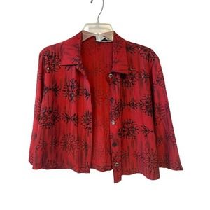 Faith by Celia Forrester Mid-Rib Blouse Red XS